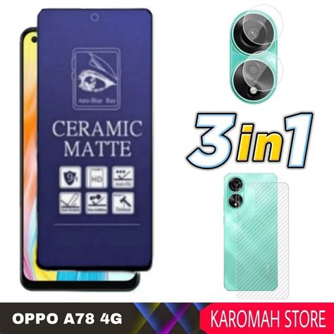 Jual Paket 3in1 Best Screen Protector Tempered Glass Oppo A78 4G