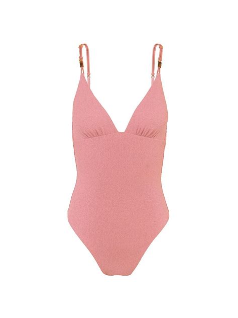 Vix Paula Hermanny Womens Firenze Claire One Piece Swimsuit Rose