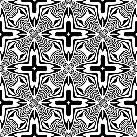 Vector Seamless Curves Pattern Black and White. Abstract Background ...