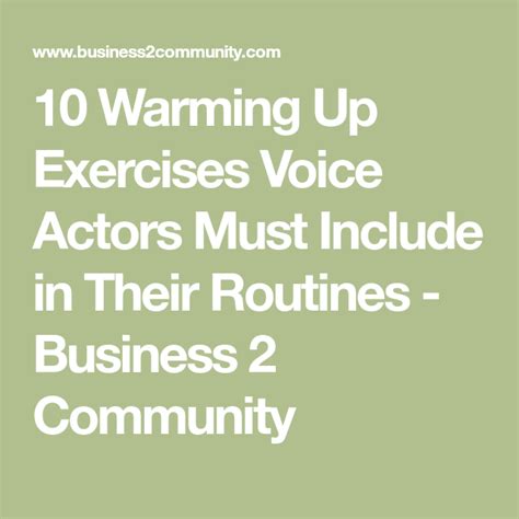 10 Warming Up Exercises Voice Actors Must Include In Their Routines