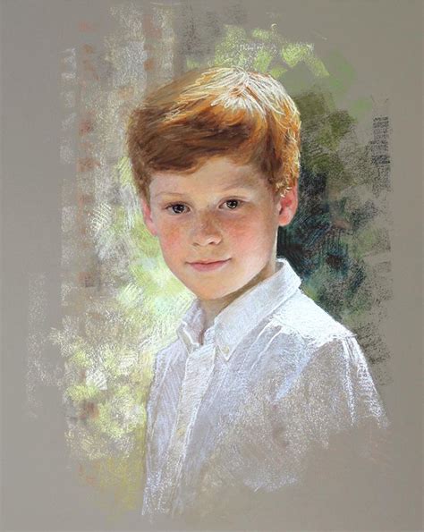 Wonderful Head Shoulders Pastel Portrait Of A Boy By A Portraits Inc