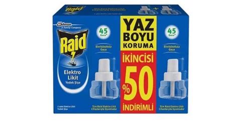 Raid Elektro Likit Sinekkovar 45 Gece Sistem 35 ML 2 Li Yedek Kutu