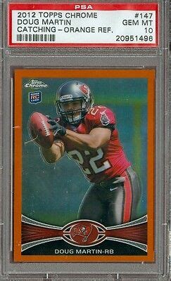 Topps Chrome Orange Refractor Doug Martin Psa Buccaneers