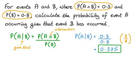 Question Video Calculating Conditional Probability Given The