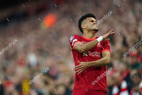 Liverpools Luis Diaz Reacts After Missed Editorial Stock Photo Stock