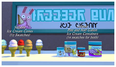 My Sims Blog Freezer Bunny Ice Cream Stand And Objects By Simdoughnut