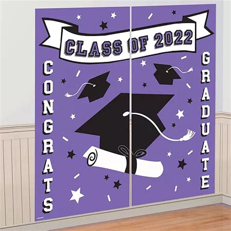 Ultimate Purple Congrats Grad Graduation Party Kit For 100 Guests