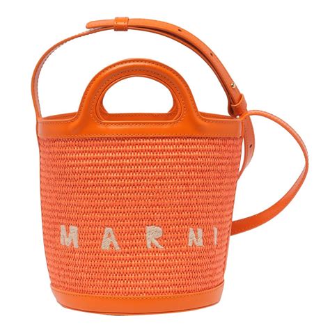 Marni Mini Tropicalia Bucket Bag In Orange Lyst