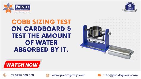 COBB SIZING TEST ON CARDBOARD TEST THE AMOUNT OF WATER ABSORBED BY IT