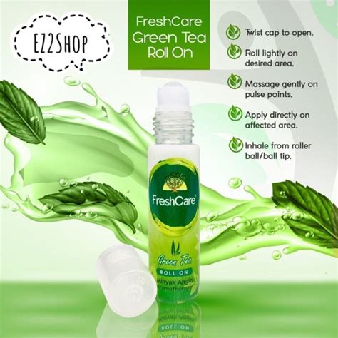 Green Tea Freshcare Minyak Angin Aromatheraphy Roll On Ml Lazada Ph