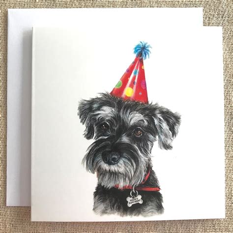 Miniature Schnauzer Birthday Card - Etsy