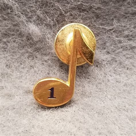 Gold Tone Music Note Pin 5099 Etsy