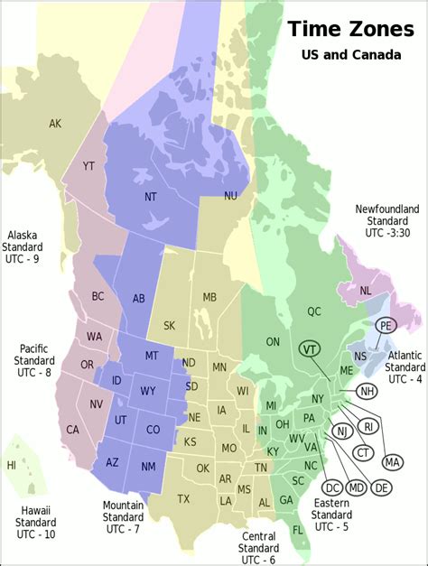 Us Canada Time Zones Map ~ AFP CV