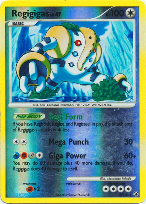 Pokémon Diamond Pearl Stormfront Card 009 Regigigas Parallel Reverse