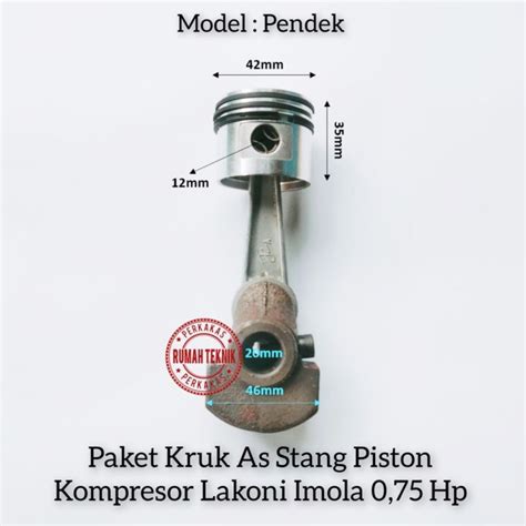 Paket Stang Piston Kruk As Kompresor Portable Lakoni 0 75 Hp Model