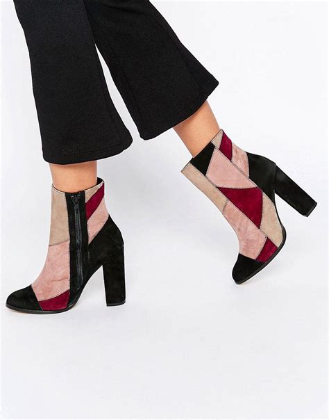 River Island Mix Suede Patchwork Boot At Asos Patchwork Boots