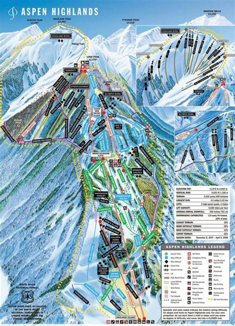 Aspen Highlands Trail Map | Liftopia