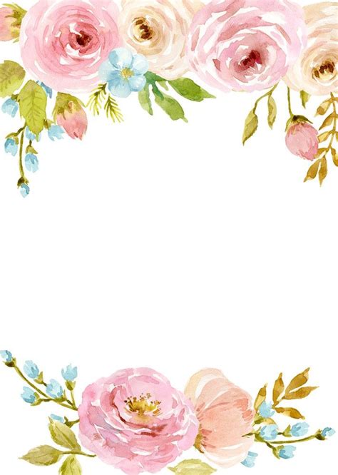 Watercolor Flowers Border Png Free Free Pik Psd Watercolor Flower