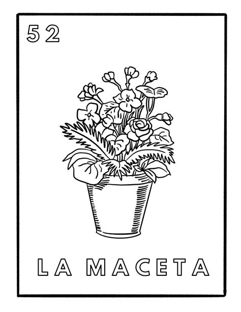 Loteria Mexicana Coloring Pages Full Set Etsy Hong Kong