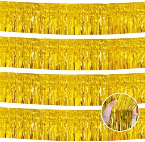 Amazon Blukey 10 Feet Long Roll Metallic Fringe Garland Set Of 3