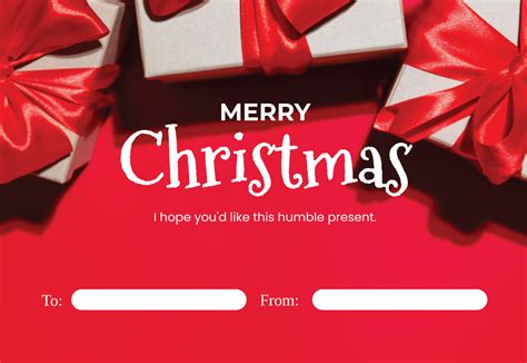 Free Gift Christmas Note Template - Edit Online & Download | Template.net