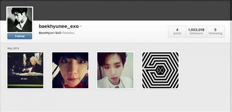 EXO S Baekhyun Hits 1 Million Follows On Instagram Exo Baekhyun