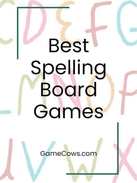 Best Spelling Board Games Card Games to Learn English Spelling