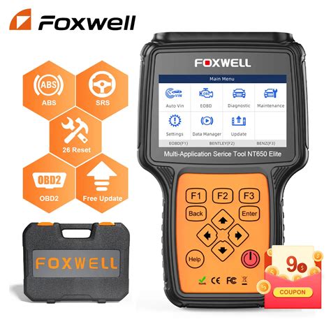 Foxwell Nt Elite Obd Automotive Scanner Tool Abs Bleeding Tpms Oil