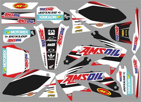 Graphic Kit Honda 450 CRF 2005 2008 AMS OIL Kitdeco Moto Fr