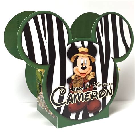 Mickey Mouse Jungle Safari Cumpleaños Mesa Personalizada - Etsy España