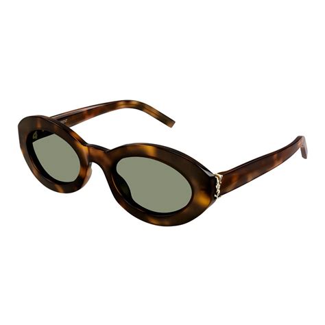 Occhiale Da Sole Saint Laurent Sl M136 Col 002 Havana Havana Green