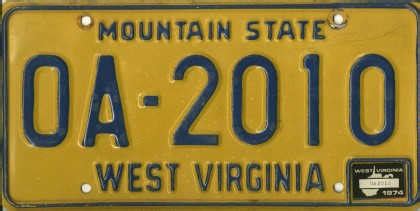 West Virginia License Plate Collection - The Andrew Turnbull License ...