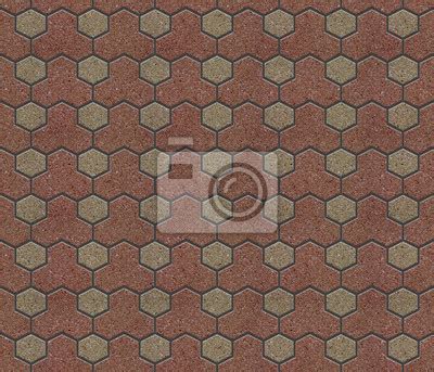 Dumble Interlocking Paver Block Seamless Texture Map Wandsticker