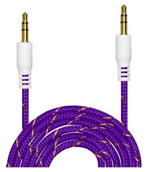 Fommy Aux Cable Purple 09 Meter All Cables Online At Low Prices