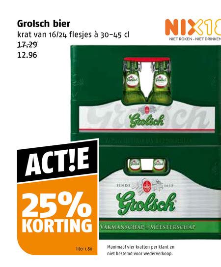 Grolsch Krat Bier Folder Aanbieding Bij Poiesz Details