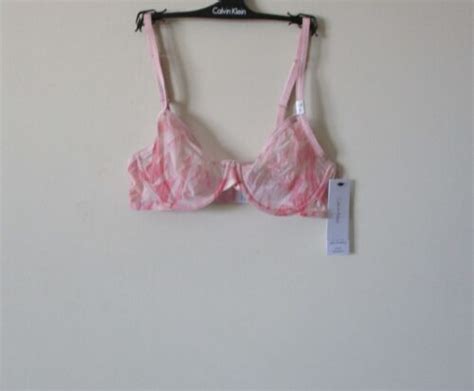 Calvin Klein Sheer Marquisette Unlined Demi Bra Qf1680 30 32 3436