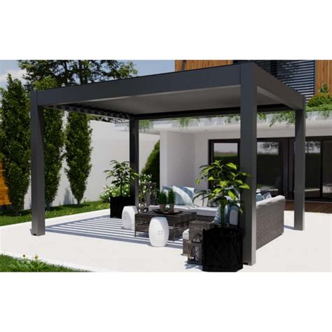 Pergola Bioclimatica Autoportante Motorizzata ADONIS 400x400x250 Cm