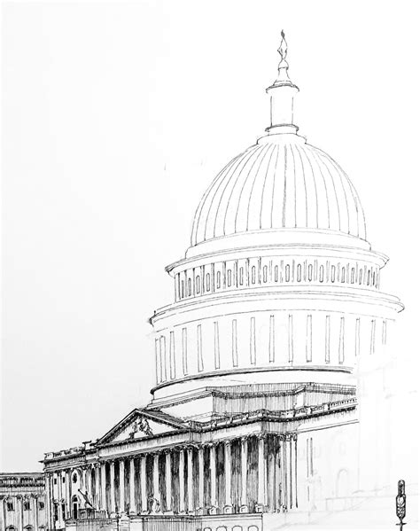 Capitol Building Sketch at PaintingValley.com | Explore collection of Capitol Building Sketch