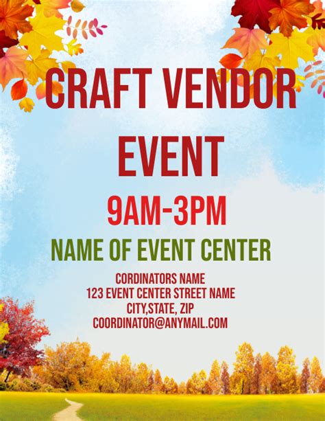 Craft Vendor Event Template Postermywall