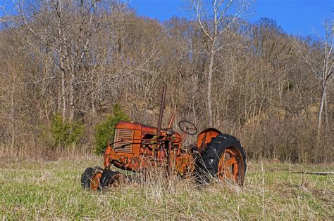 Old Tractor Orange Antique Free Photo On Pixabay