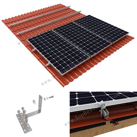 Solar clay tile roof mounts, side-mounted, SPC-RF-IK01-DR