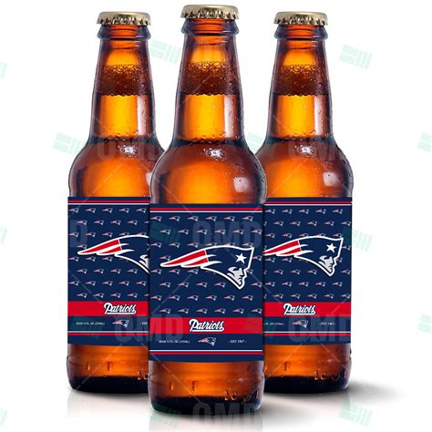 New England Patriots Party Beer Bottle Labels Sports Invites