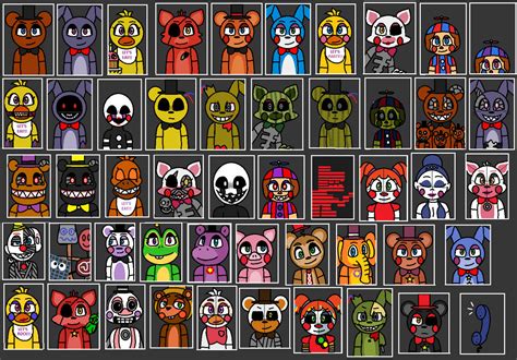 Fnaf Ucn Roster Drawing By Ruby048 On Deviantart