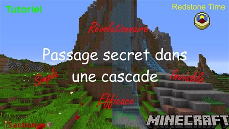 Passage Secret Dans Une Cascade Montagne Tuto Redstone Minecraft