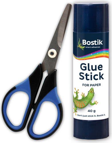 Bostik Cut N Paste Scissors And Glue Stick 40g Arts And Crafts