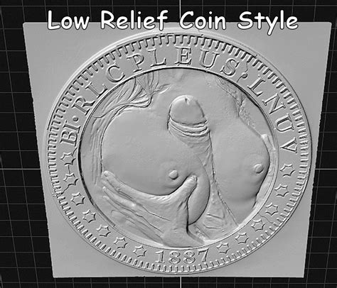 STL File Nude COIN Relief STL File 3D Print CNC Router File Coin Gal