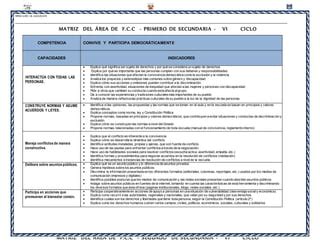 Matriz De Competencia Fcc T Ppt