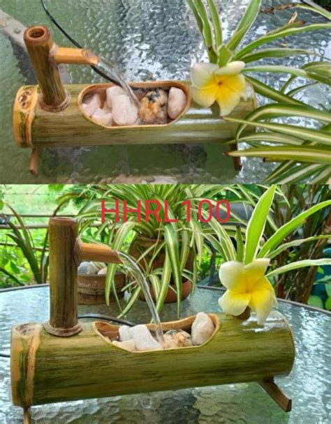 Pancuran Air Terjun Dari Bambu Minimalis Pancuran Air Kolam Hias