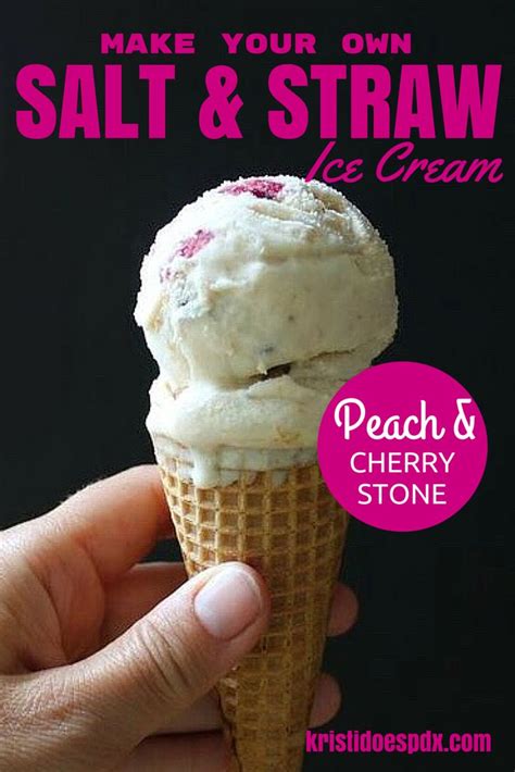 Portland Plates Peach Cherry Stone Ice Cream Recipe Ice Cream