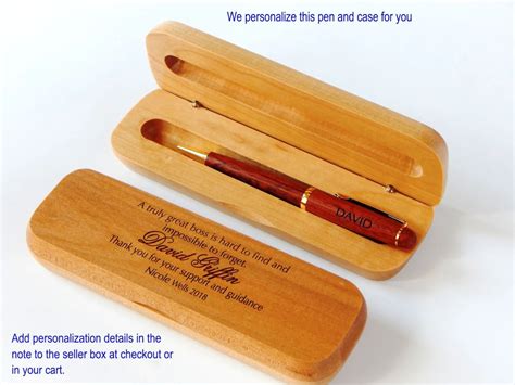 Boss Thank You Gift Appreciation Gifts for Lady Personalized Wooden Pen ...